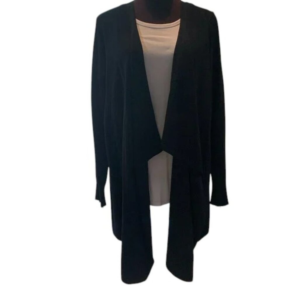 Lane Bryant Black Open Cascade Sweater 22/24 NWT